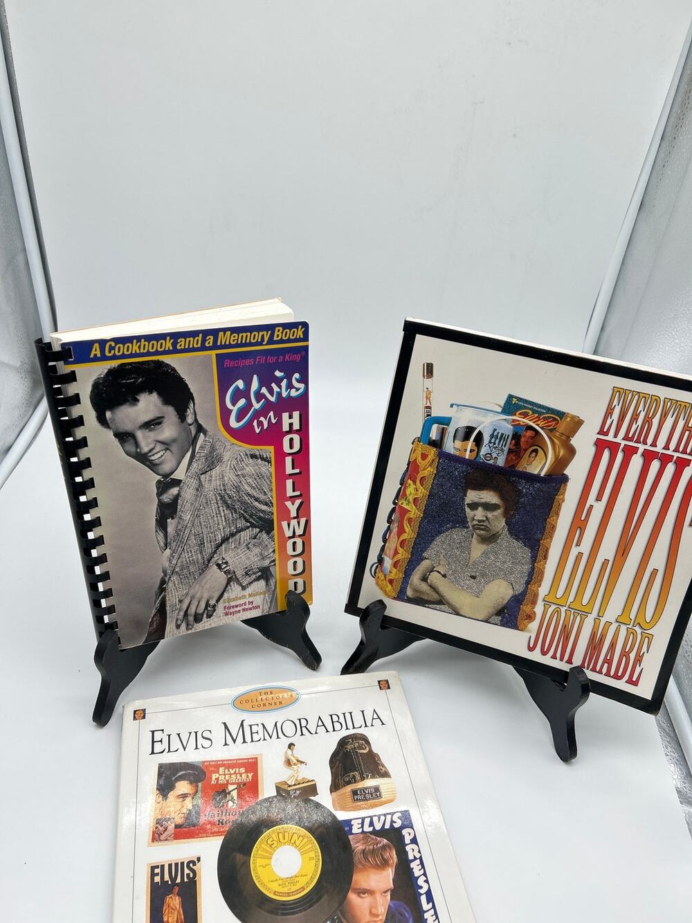 Elvis Presley Book Lot of 3 Memorabilia Everything Elvis Cookbook Hollywood